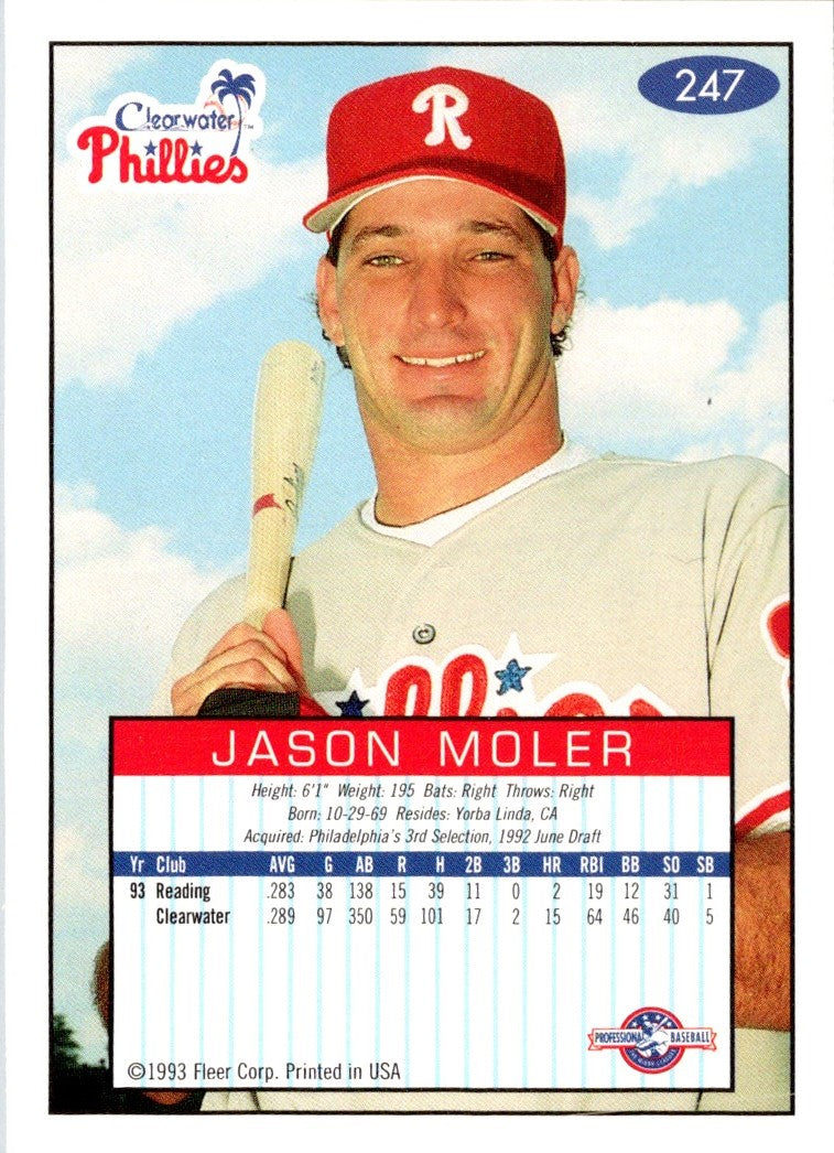 1993 Fleer Excel Jason Moler