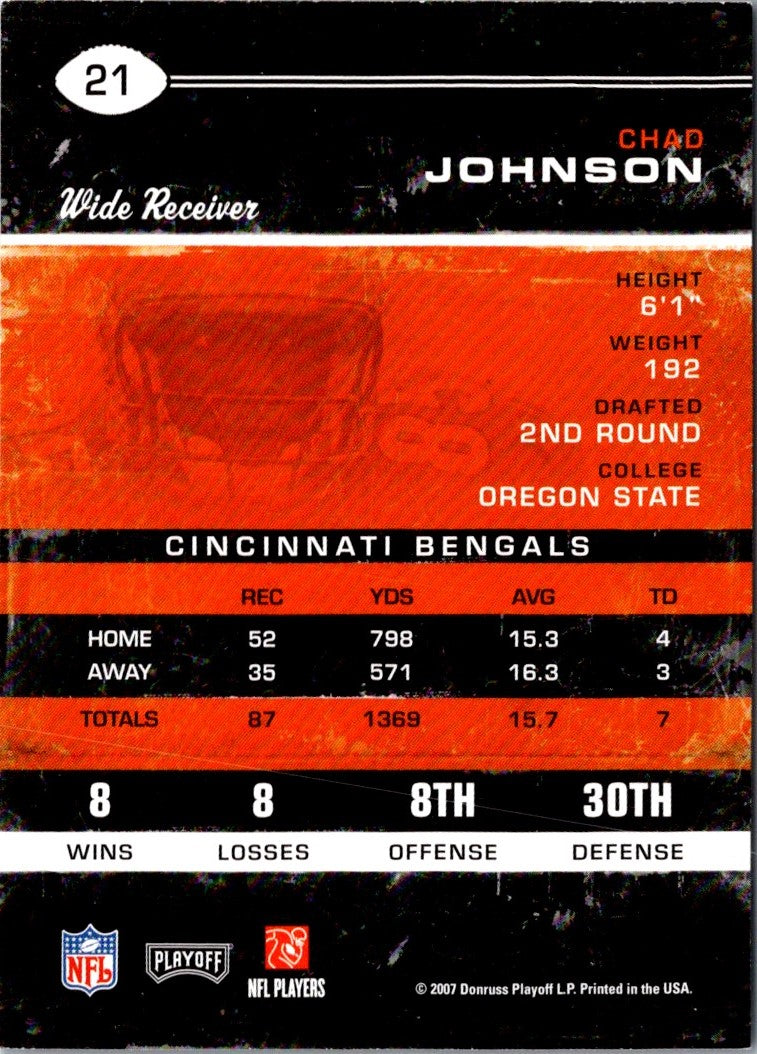 2007 Playoff Contenders Chad Johnson