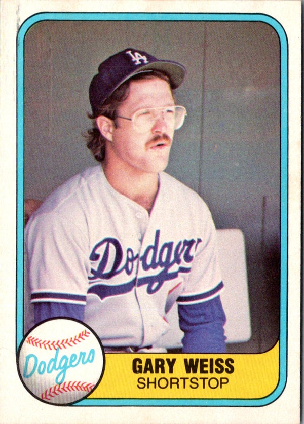 1981 Fleer Gary Weiss #130 Rookie