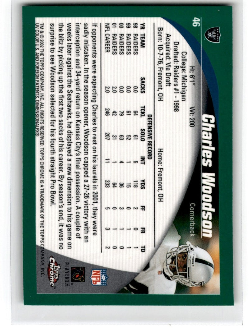 2002 Topps Chrome Charles Woodson