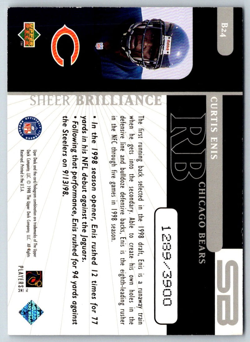 1998 Upper Deck Black Diamond Rookie Edition Sheer Brilliance Curtis Enis