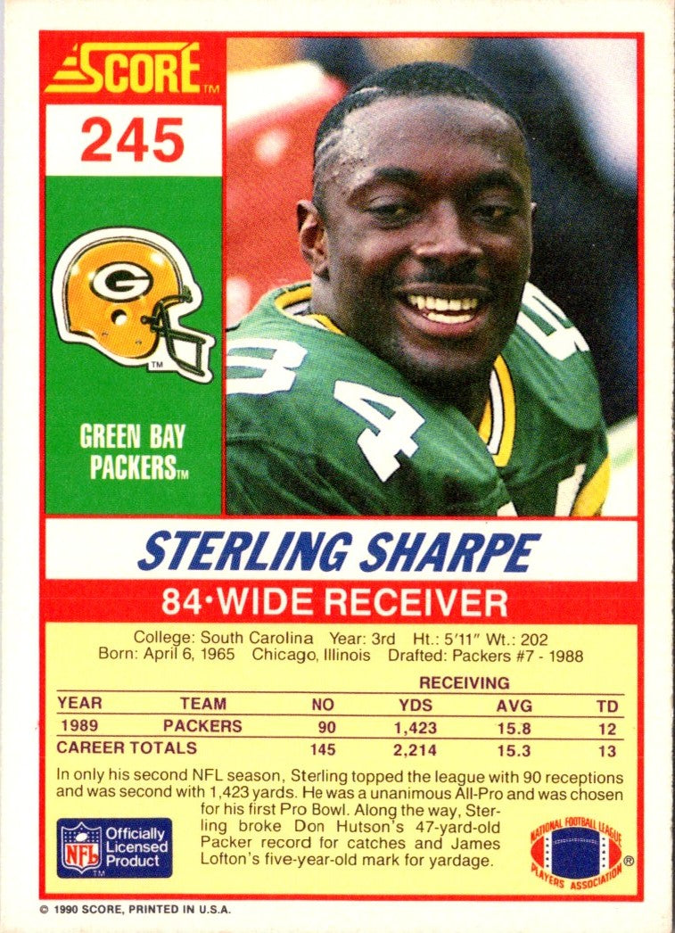 1990 Score Sterling Sharpe