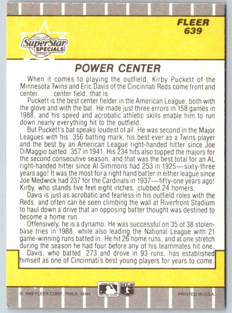 1989 Fleer Power Plus (Kirby Puckett/Don Mattingly)