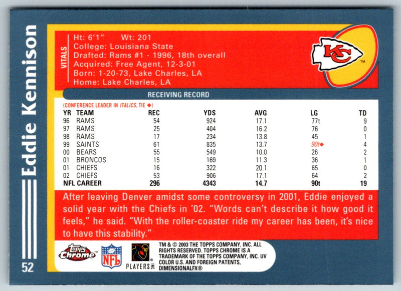 2003 Topps Collection Eddie Kennison