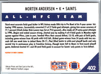 1991 Pro Set Morten Andersen #402