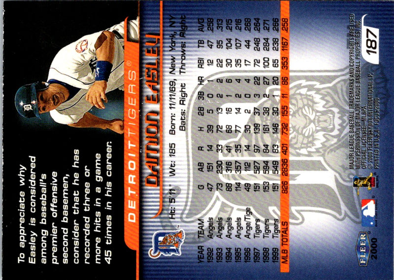 2000 Fleer Focus Damion Easley