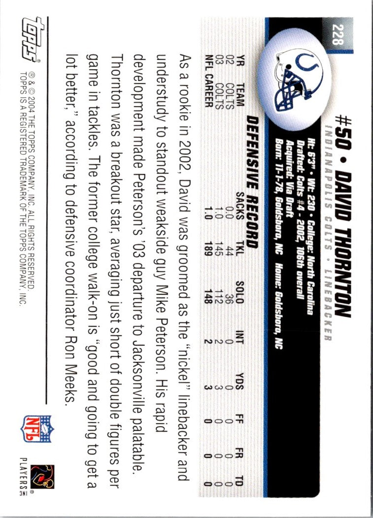 2004 Topps David Thornton