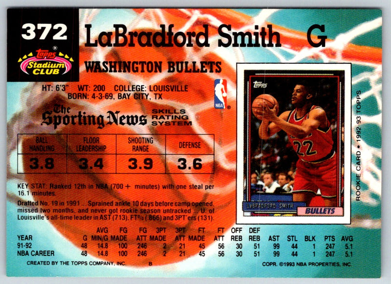 1992 Stadium Club LaBradford Smith