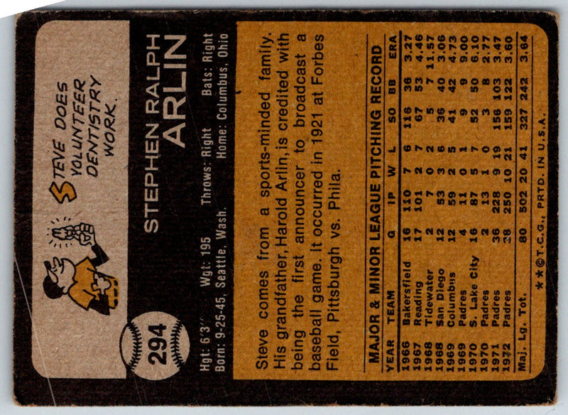 1973 Topps Steve Arlin