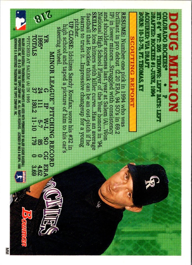 1996 Bowman Doug Million