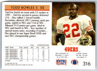 1992 Proset Todd Bowles #316