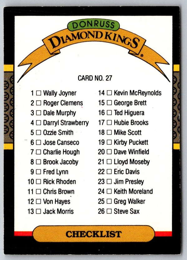 1986 Donruss Highlights Wally Joyner #23