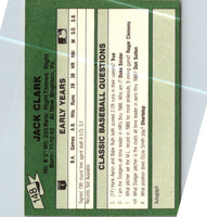 1987 Classic Update Yellow/Green Backs Jack Clark #148