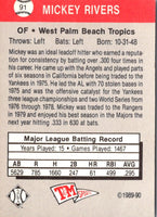 1989 T&M Senior League Mickey Rivers #91