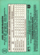 1986 Donruss The Rookies Joel McKeon