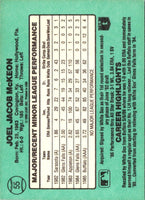1986 Donruss The Rookies Joel McKeon #55