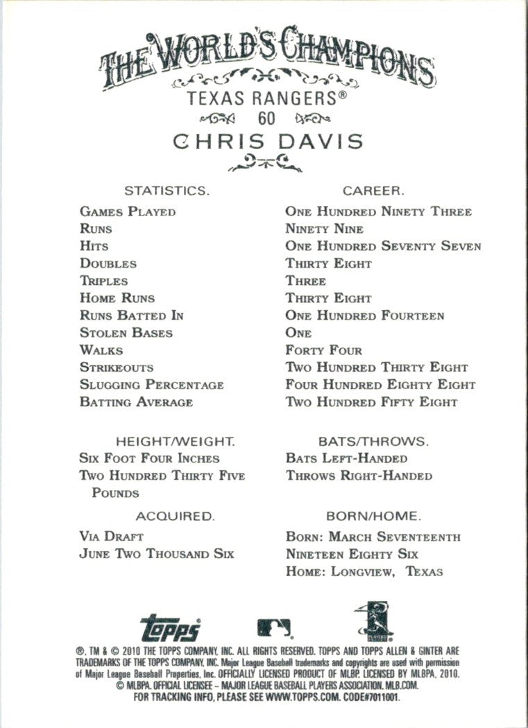 2009 Topps Chris Davis