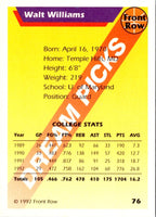 1992 Front Row Dream Picks Walt Williams #76
