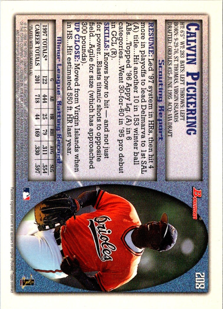 1998 Bowman Calvin Pickering