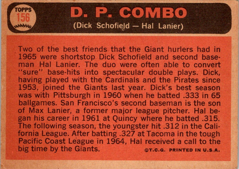 1966 Topps D P Combo