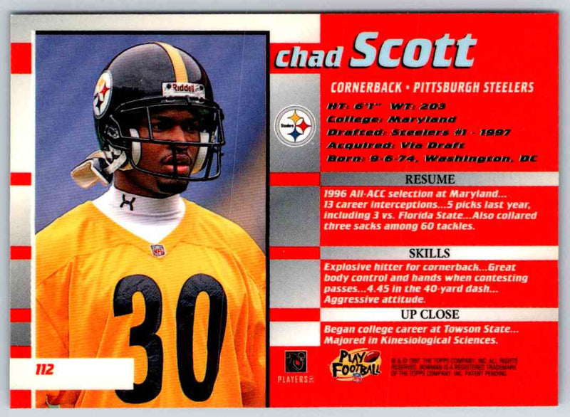 1991 Bowman BestFootball Chad Scott