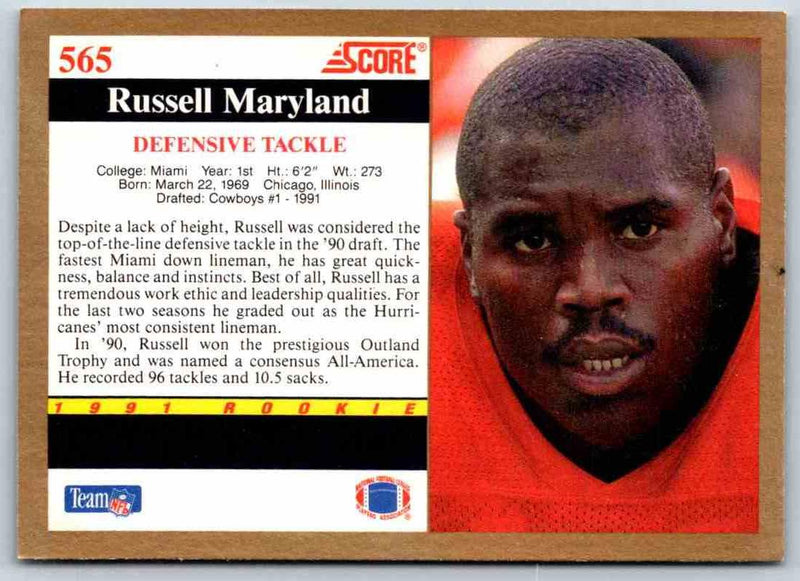 1991 Score Russell Maryland