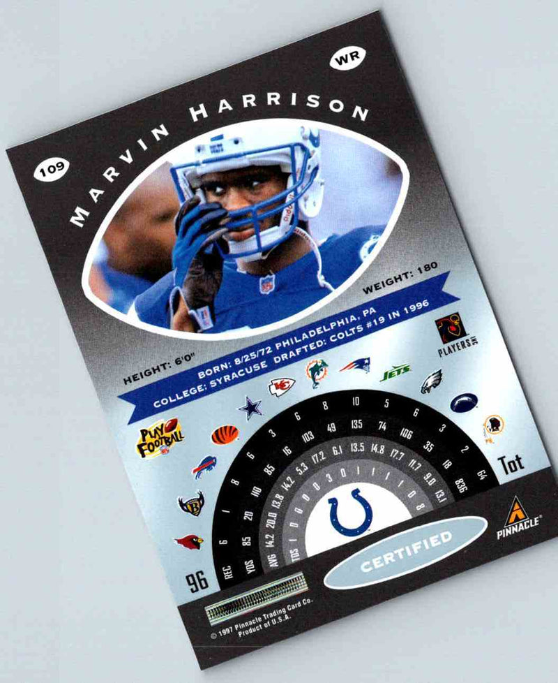 1997 Pinnacle Certified NFL Marvin Harrison