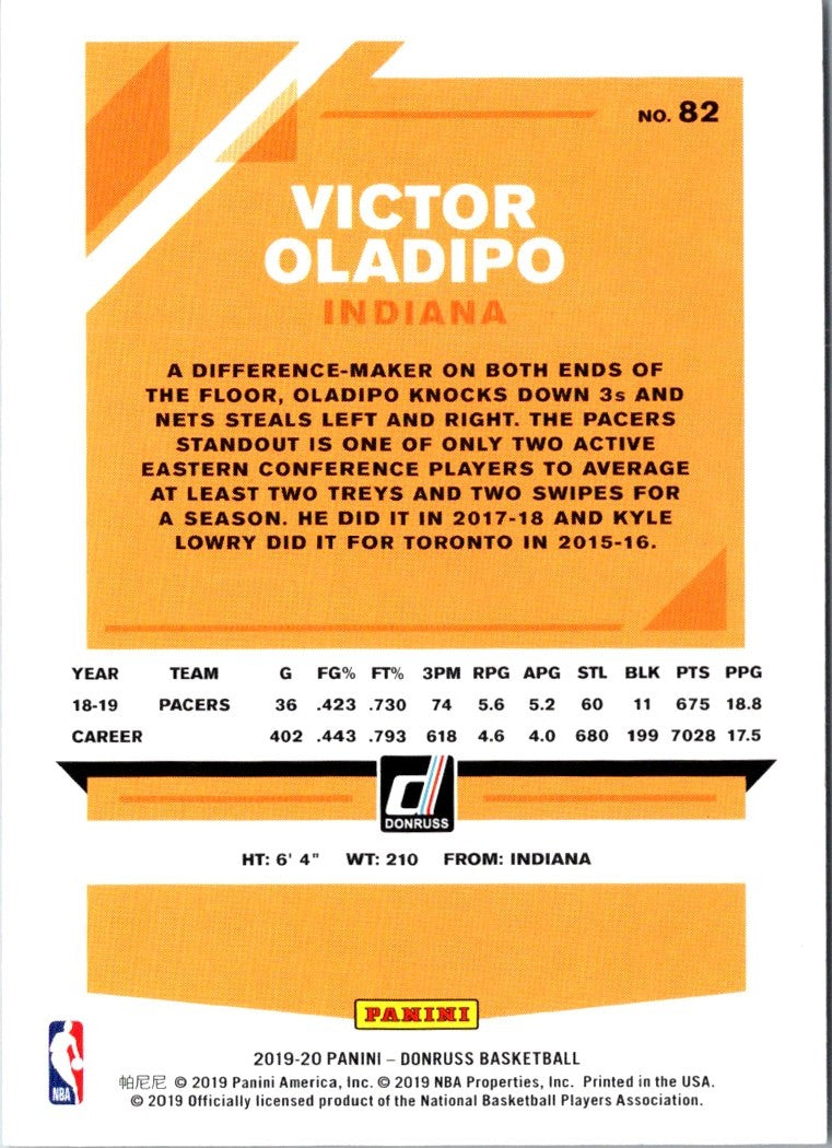 2019 Donruss Victor Oladipo