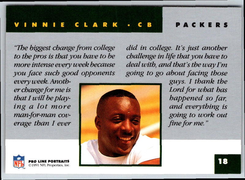 1991 Pro Line Portraits Vinnie Clark