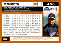 2002 Topps Todd Helton #450