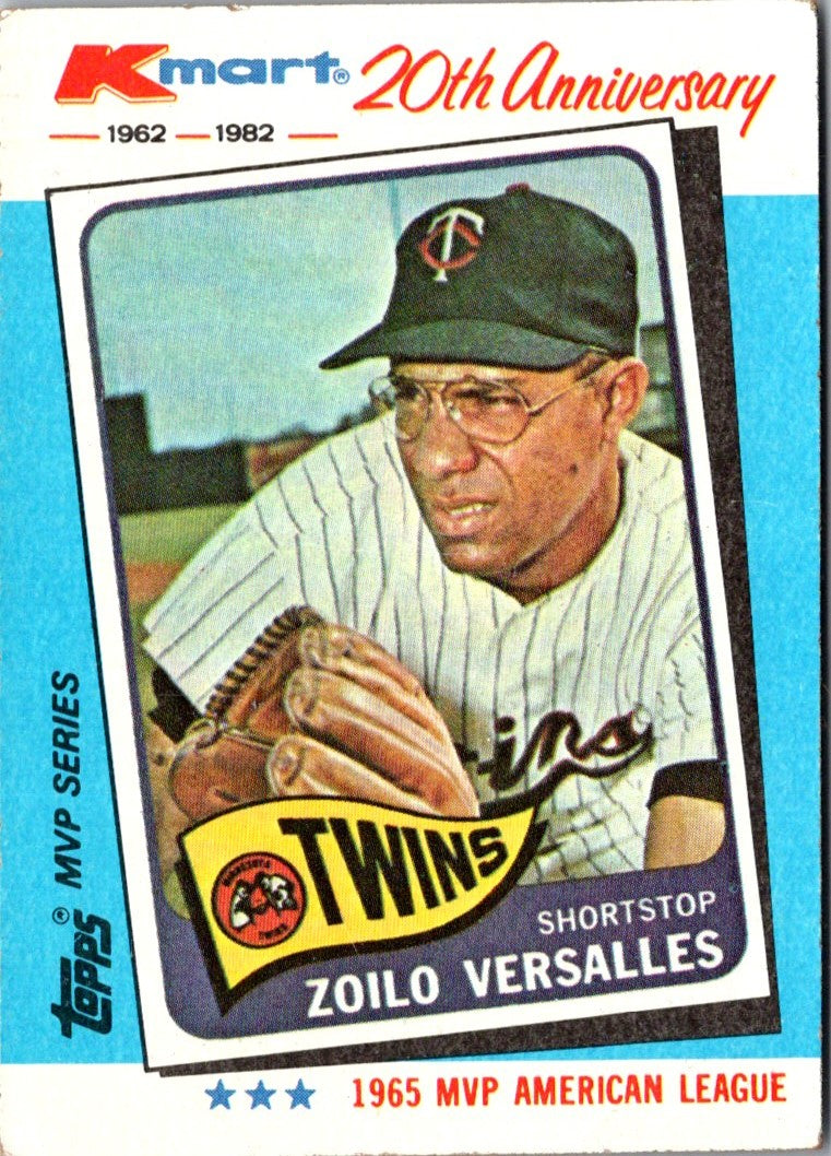 1982 Topps Kmart 20th Anniversary Zoilo Versalles