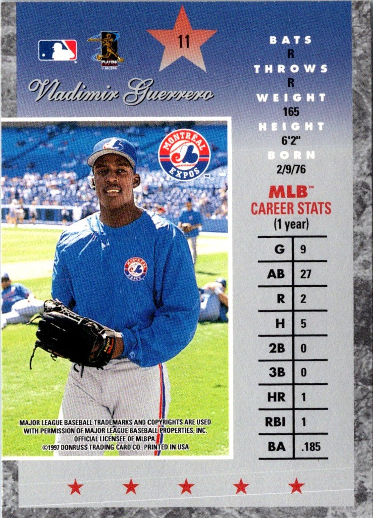 1997 Donruss Elite Vladimir Guerrero