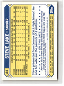 1987 Topps Tiffany Steve Lake