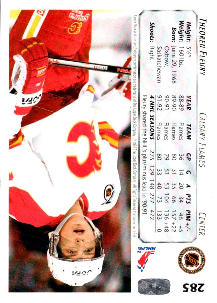 1992 Upper Deck Theo Fleury