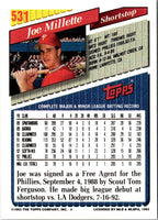1993 Topps Gold Joe Millette #531