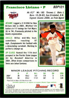 2005 Bowman Chrome Draft Picks & Prospects Francisco Liriano #BDP121