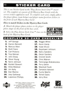 1996 Collector's Choice Update Play Action Stick-Ums Marcus Allen