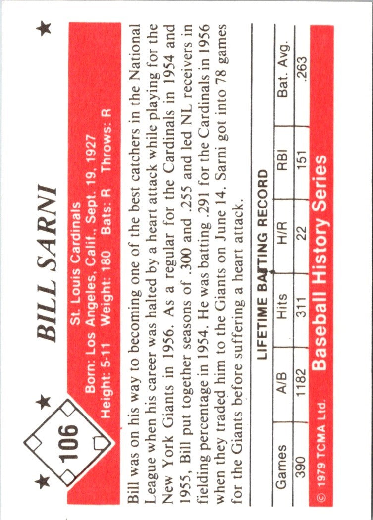 1979 TCMA 50's Bill Sarni