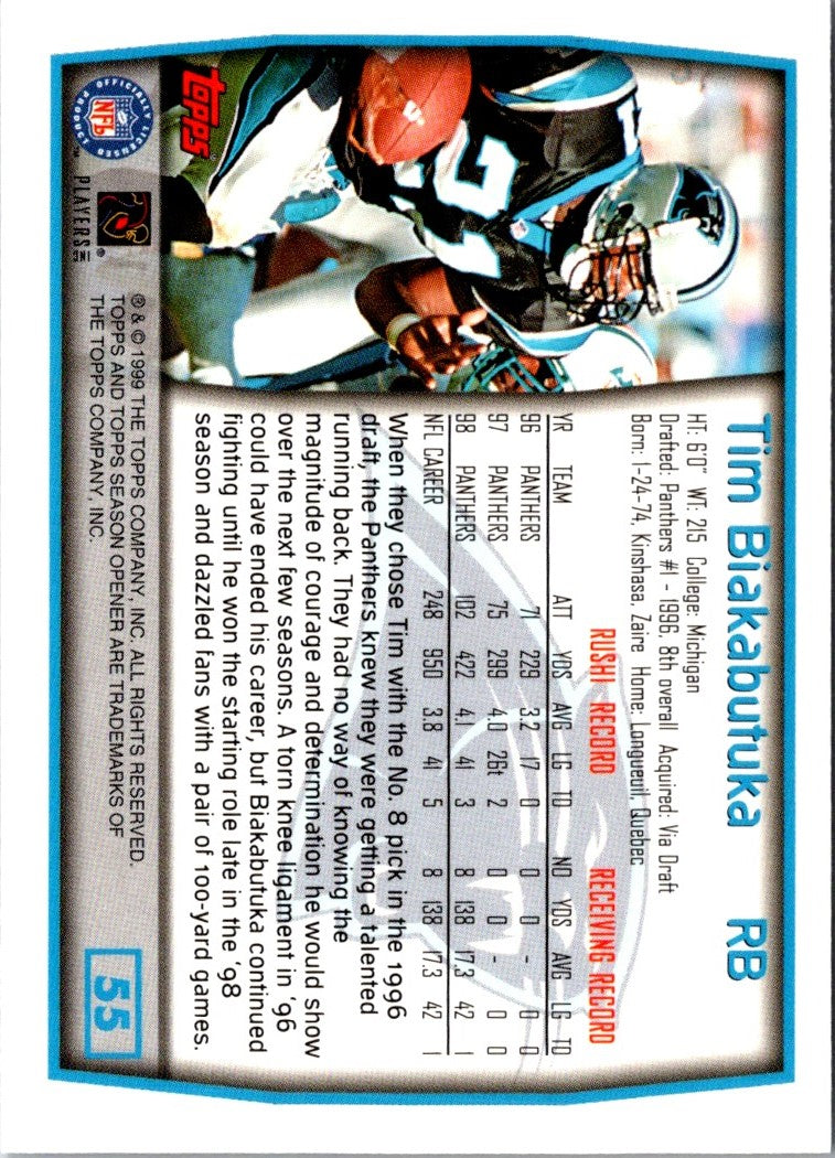 1999 Topps Season Opener Tim Biakabutuka