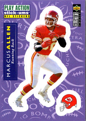 1996 Collector's Choice Update Play Action Stick-Ums Marcus Allen #S3