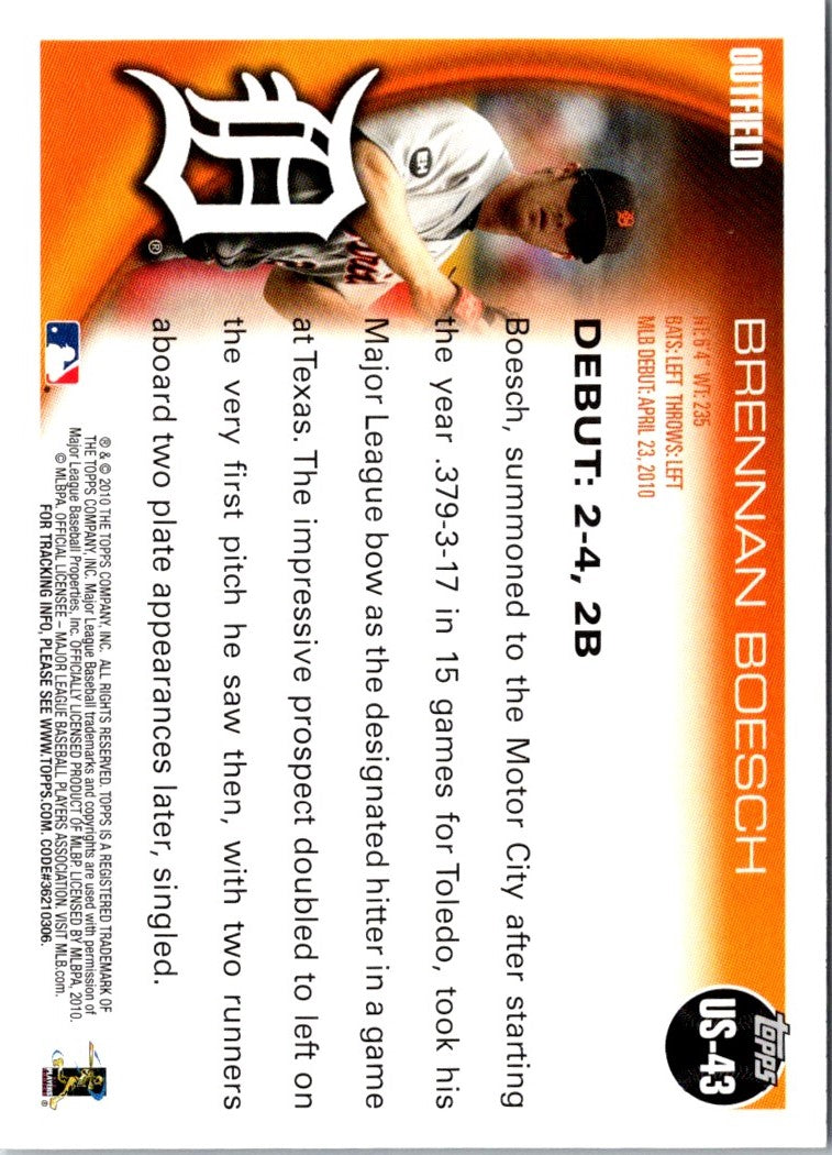 2010 Topps Update Brennan Boesch