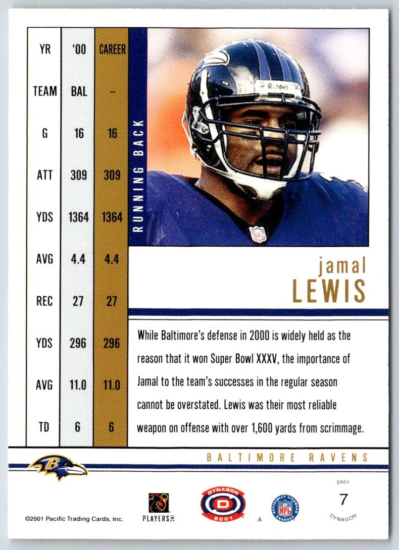 2001 Pacific Dynagon Red Jamal Lewis