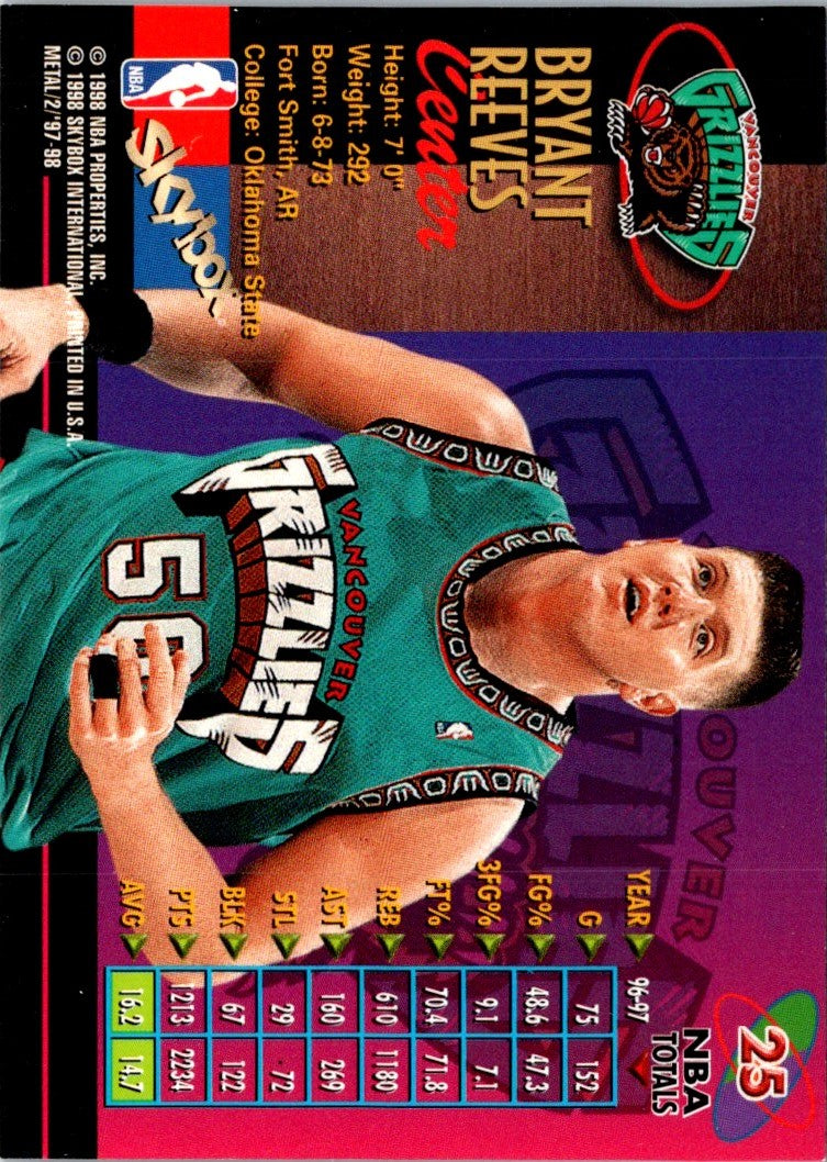 1997 Metal Universe Bryant Reeves