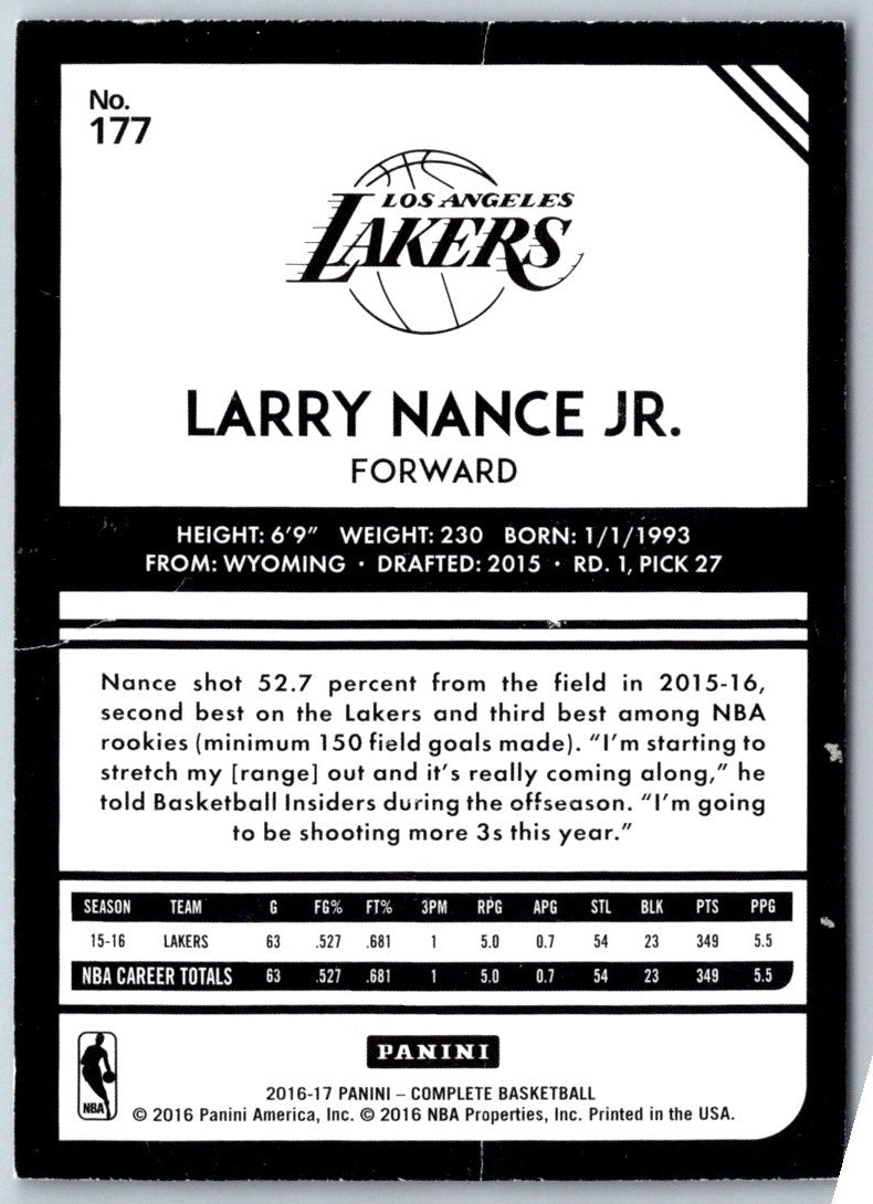 2016 Panini Complete Larry Nance Jr.