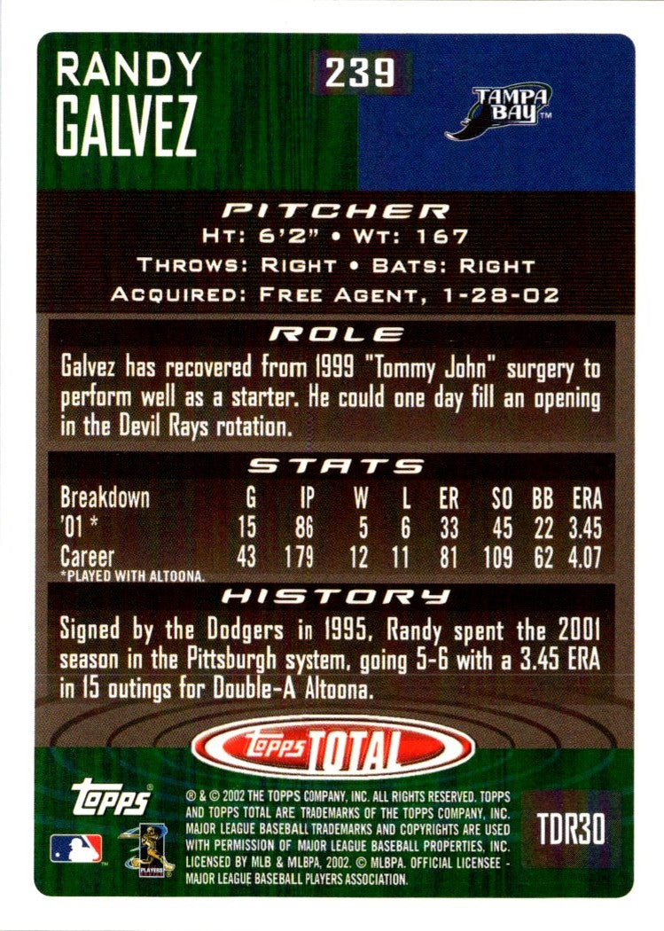 2002 Topps Total Randy Galvez