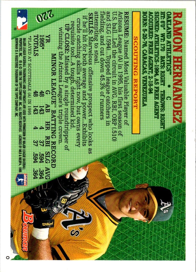 1996 Bowman Ramon Hernandez