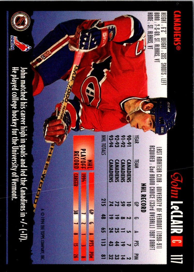 1994 Topps Premier John LeClair