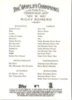 2011 Topps Allen & Ginter Glossy Factory Set Ricky Romero #64 /999