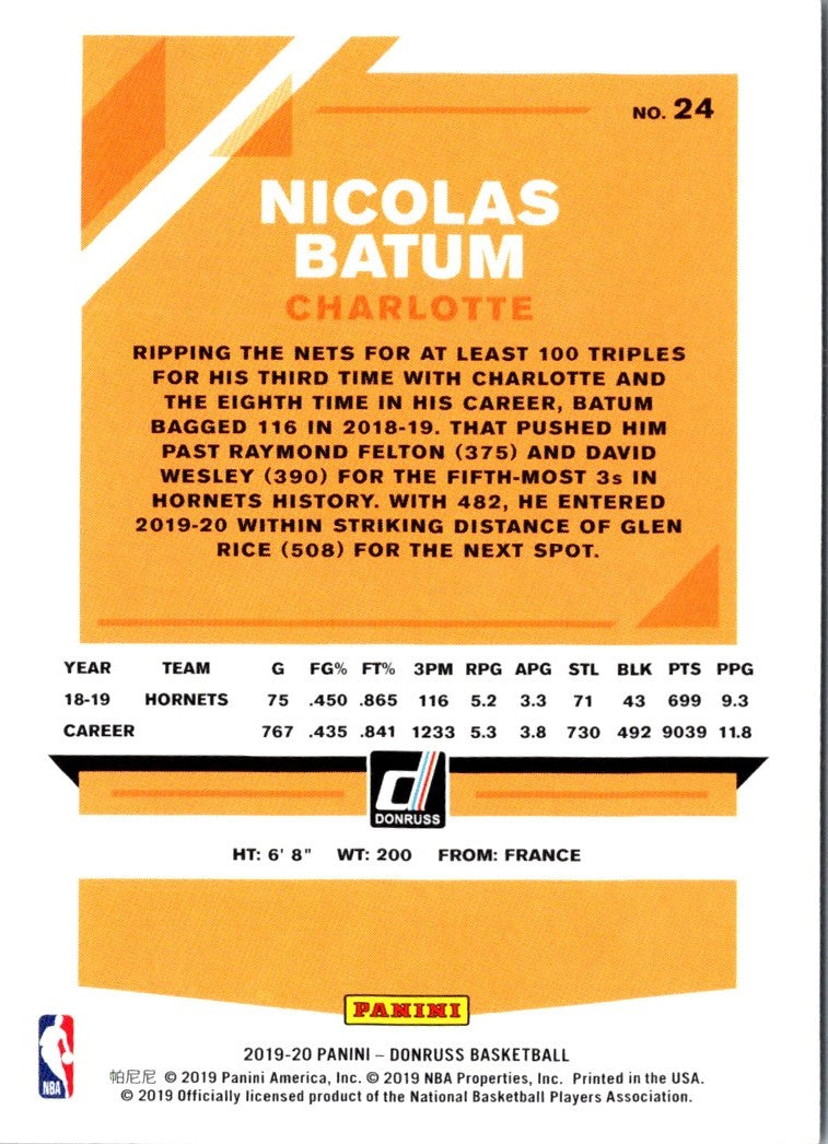 2019 Donruss Nicolas Batum