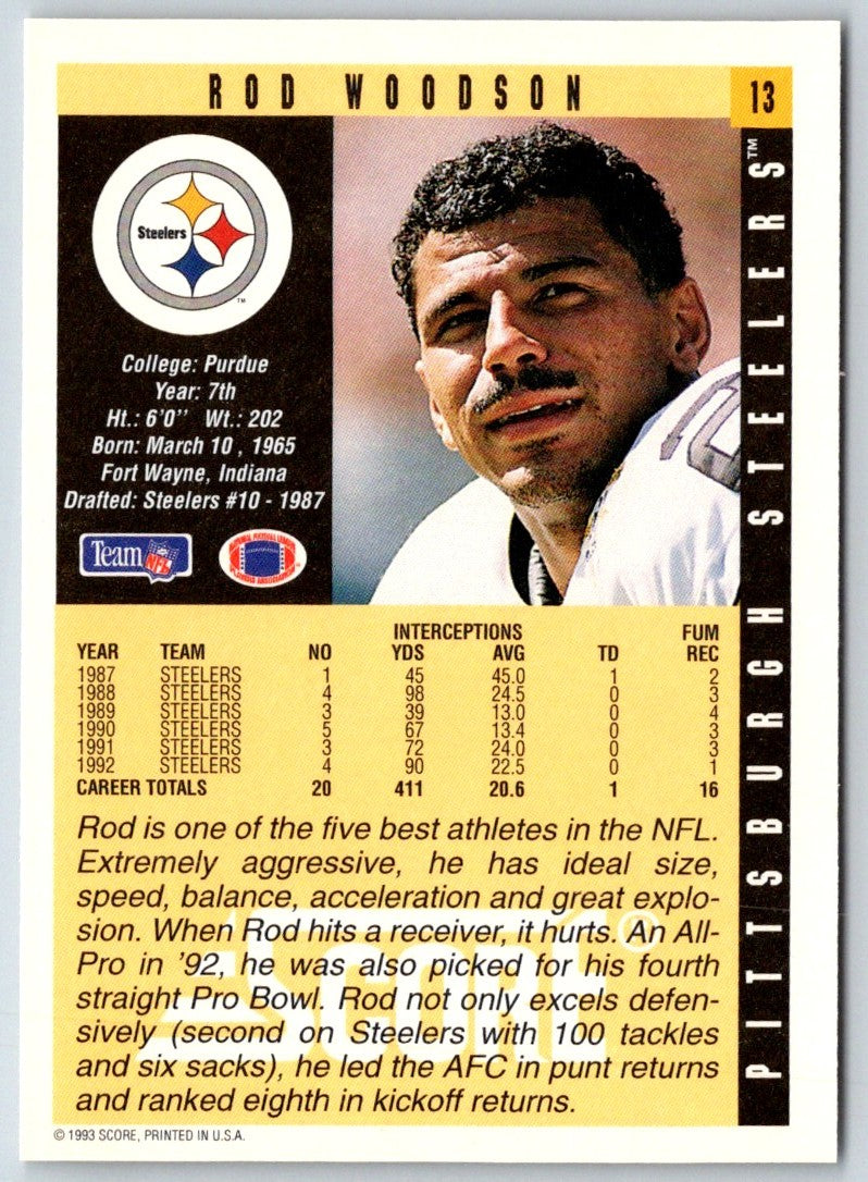 1993 Score Rod Woodson